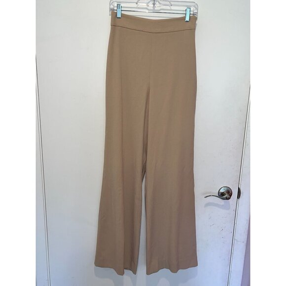 Babaton Tan High Rise Wide-Leg  Pull On Women's Pants Size 6 - Picture 3 of 11